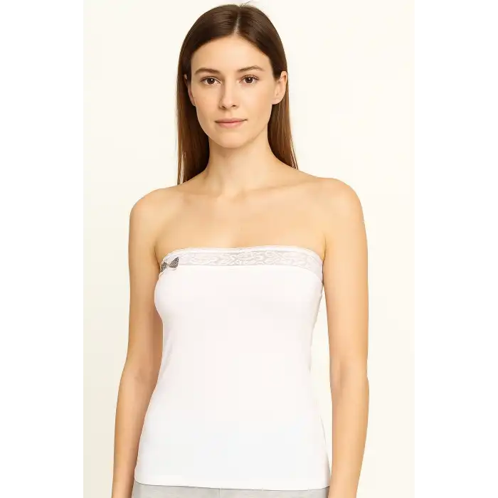 Giyim Berrak Bayan Dantelli Straplez 8014