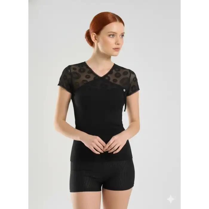 Giyim Berrak Kadın Floklu Kravize Atlet Elastane 2174