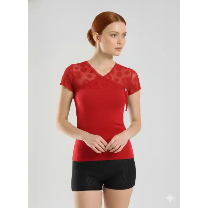 Giyim Berrak Kadın Floklu Kravize Atlet Elastane 2174