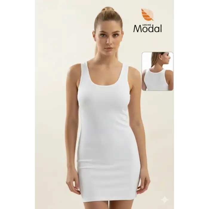 Giyim Dorya Modal Kalın Askı Uzun Atlet 1091