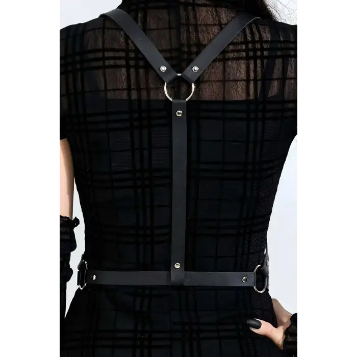 Giyim Elbise Üstü Şık Deri Aksesuar - Brf938