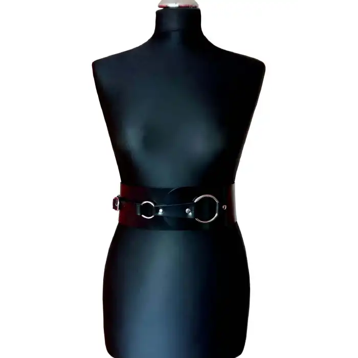 Giyim Elbise Üzerine Şık Deri Korse Harness - Brf920