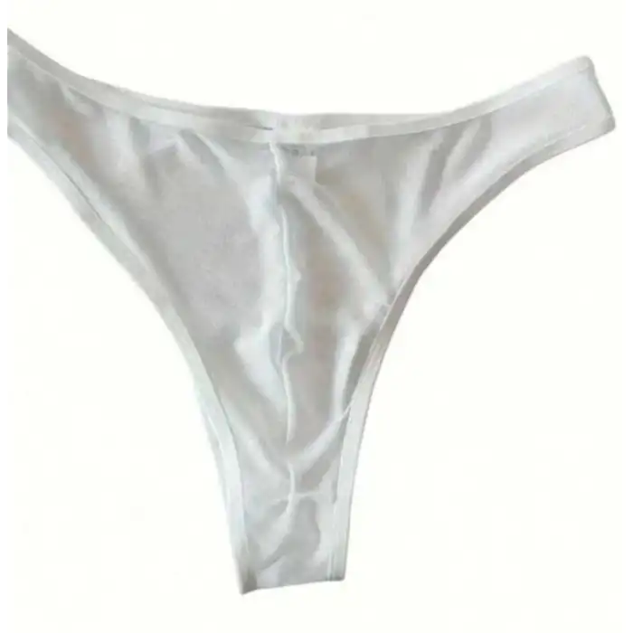 Giyim Erkek  Biyeli Beyaz Transparan Brazillian Slip