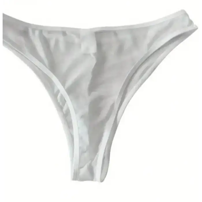 Giyim Erkek  Biyeli Beyaz Transparan Brazillian Slip