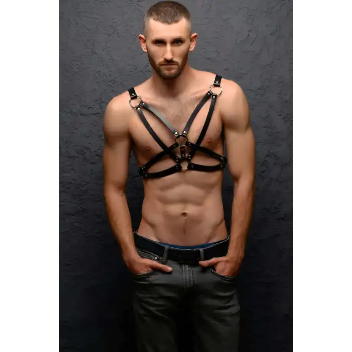 Giyim Erkek  Göğüs Üzeri Deri Harness - Brfm104