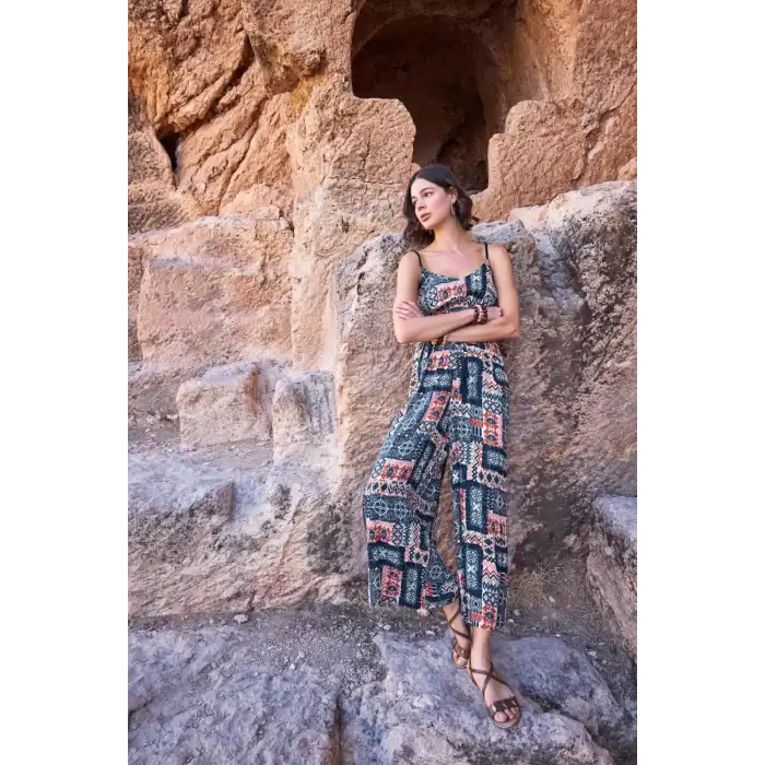 Giyim Etnik Desenli Tulum