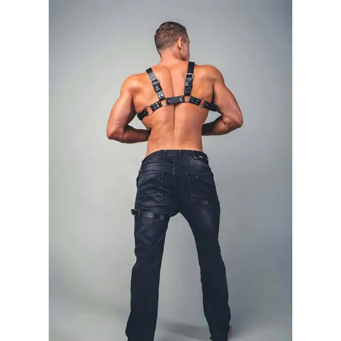 Giyim Göğüs Üzeri Seksi Deri Erkek  Harness - Brfm52