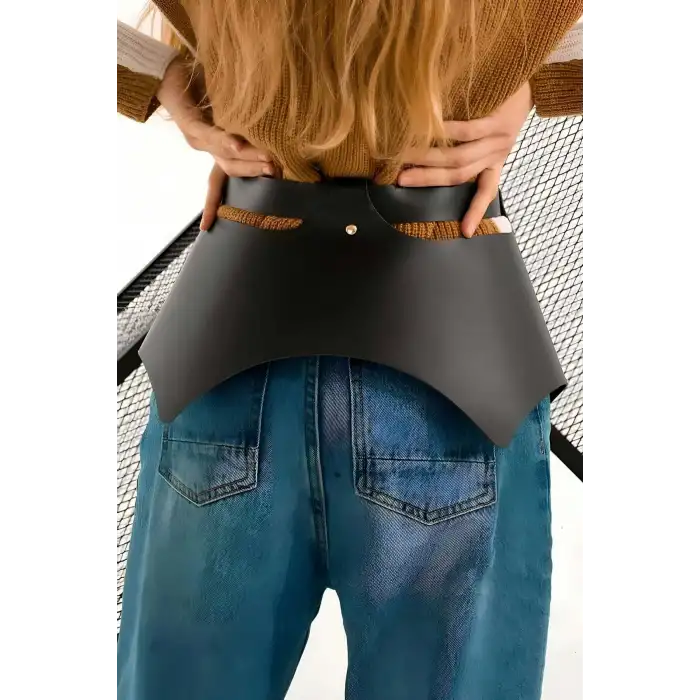 Giyim Günlük Kullanıma Seksi Deri Etek Harness - Brf1119