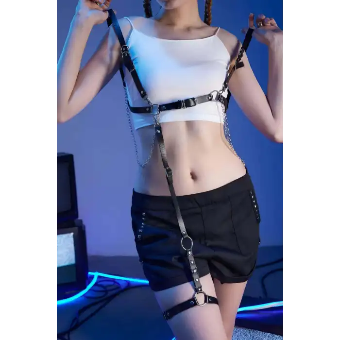 Giyim Günlük Kullanıma Sık Seksi Harness - Brf802