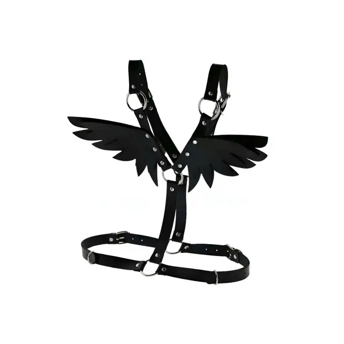 Giyim Kanatlı Şık Ve Seksi Deri Harness - Brf642