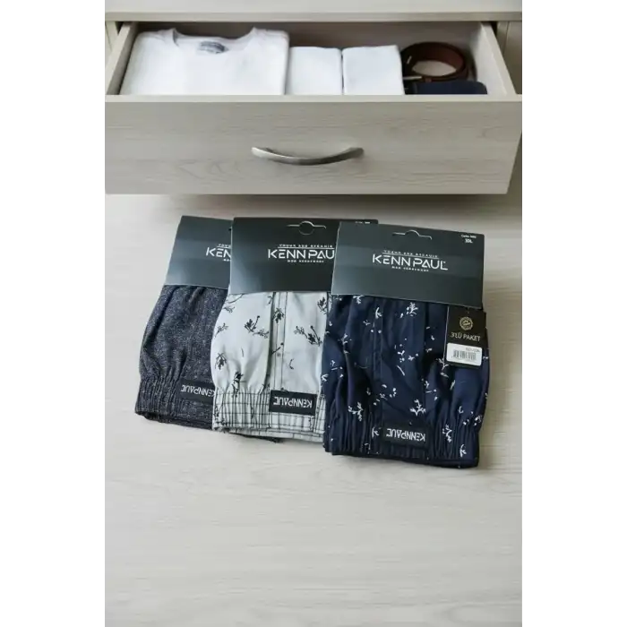 Giyim Kenpaul Desenli Poplin Erkek Boxer 6 Adet