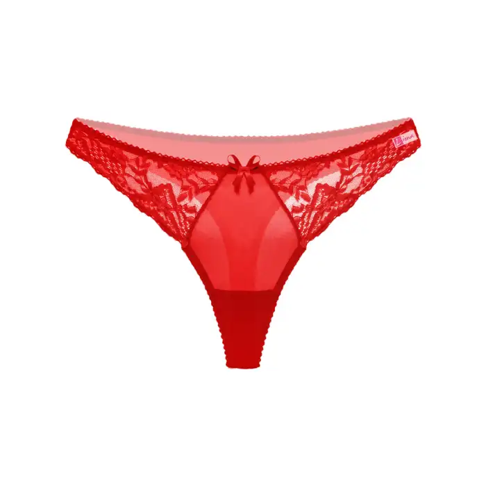 Giyim  Kırmızı Dantelli Fantezi G String Külot