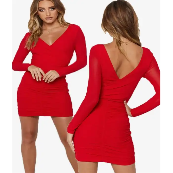 Giyim  Kruvaze Mini Elbise