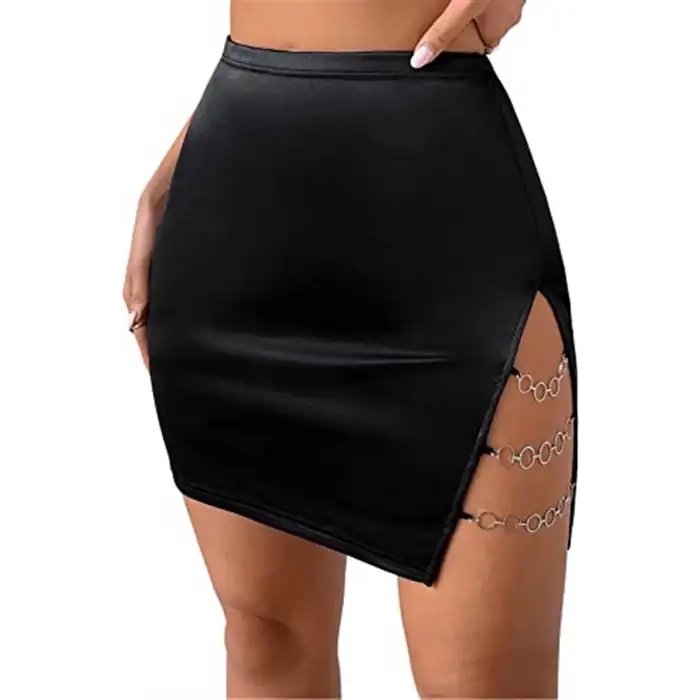 Giyim  Metalli Mini Etek