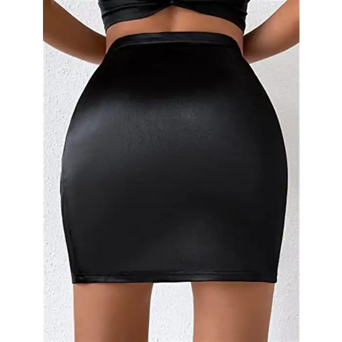 Giyim  Metalli Mini Etek