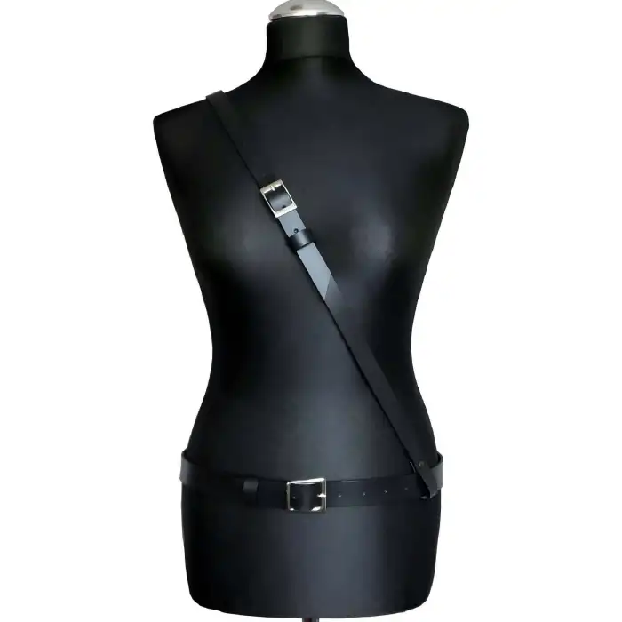 Giyim Omuzdan Tekli Bağlamalı Bel Kemer Harness - Brf917