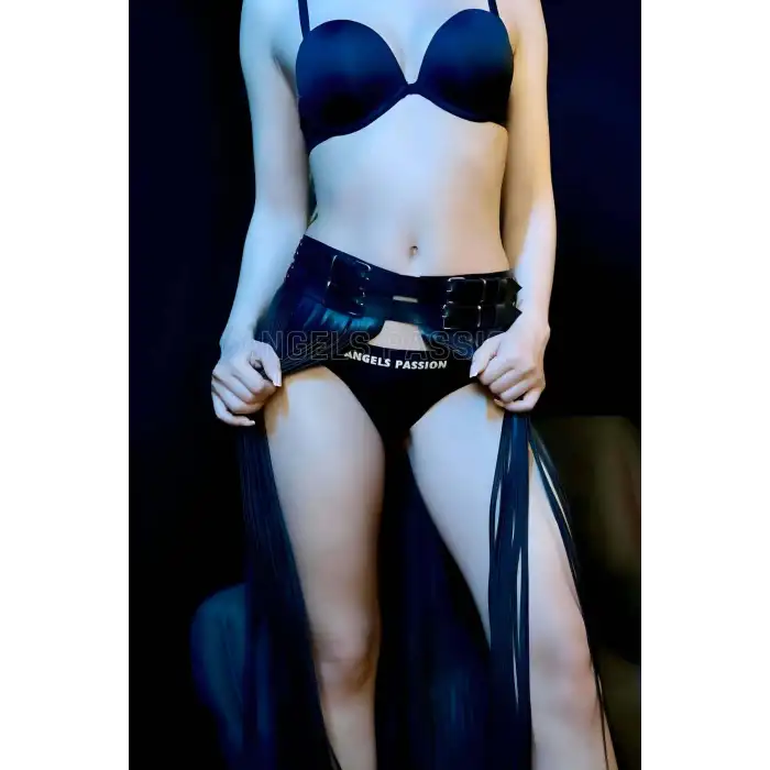 Giyim Püsküllü Deri Etek Harness - Brf1090