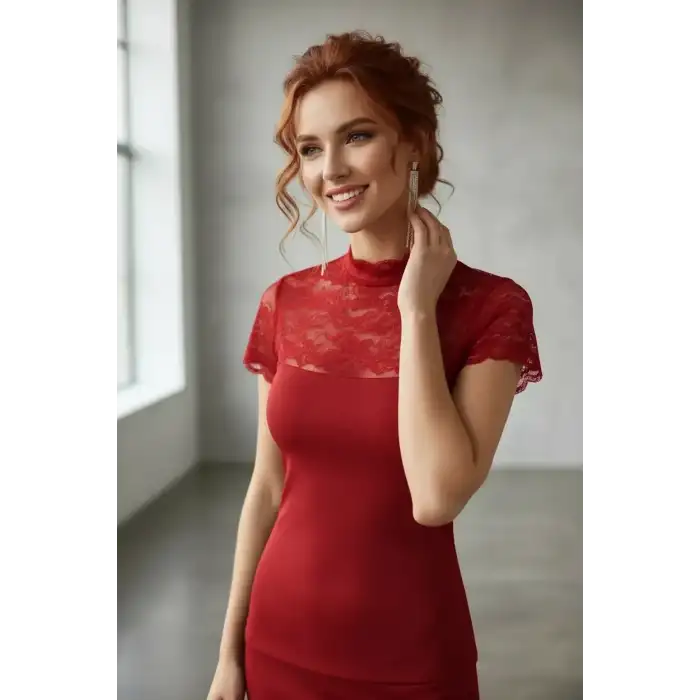 Giyim Şahinler Bayan Likralı Dantelli Atlet B625