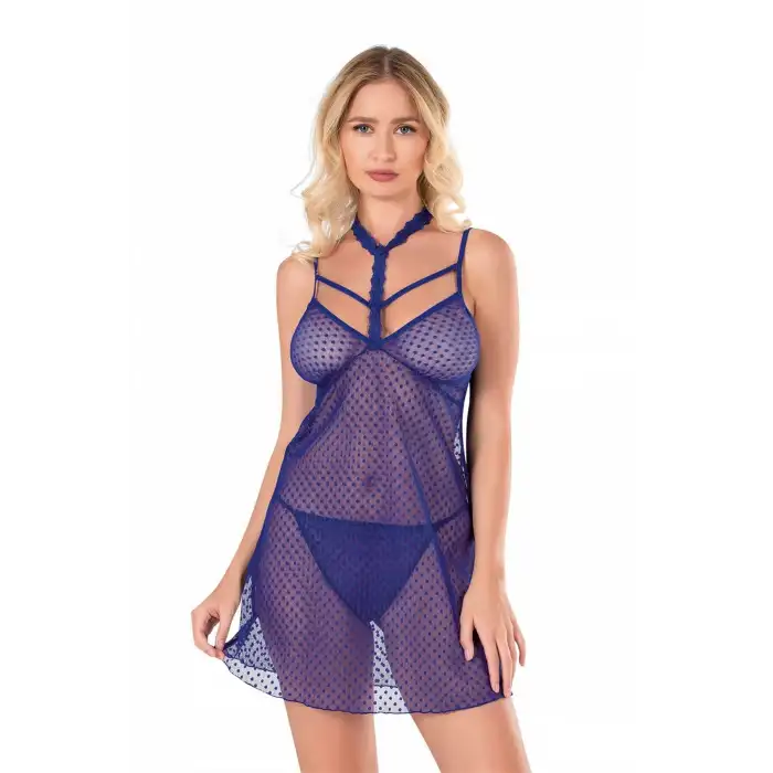 Giyim Saks Kısa Tül Gecelik