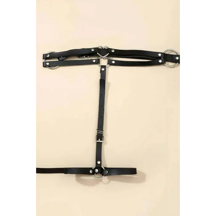 Giyim Seksi Deri Tek Bacaklı Jartiyer Harness - Brf930