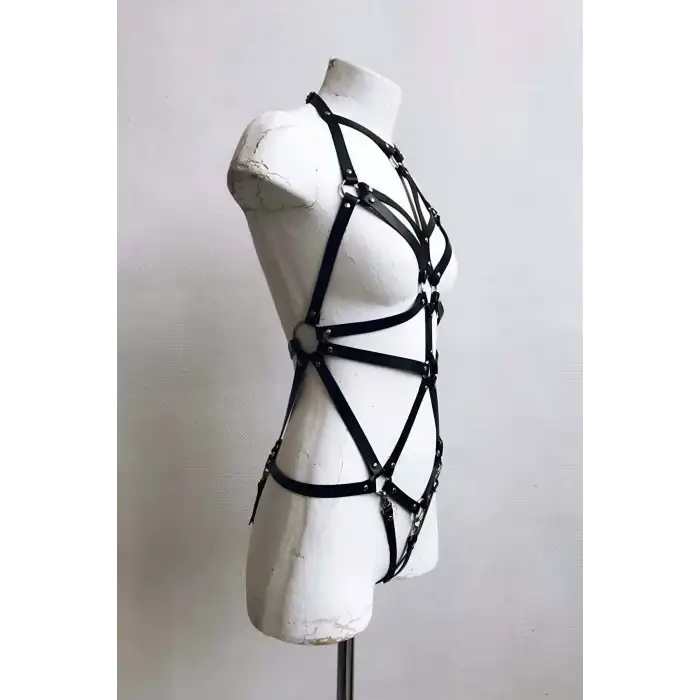 Giyim Seksi Deri Vücut Harness - Brf316