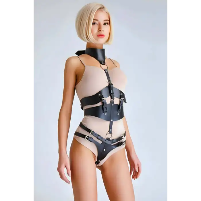 Giyim Şık Deri Göğüs Harness - Brf1321