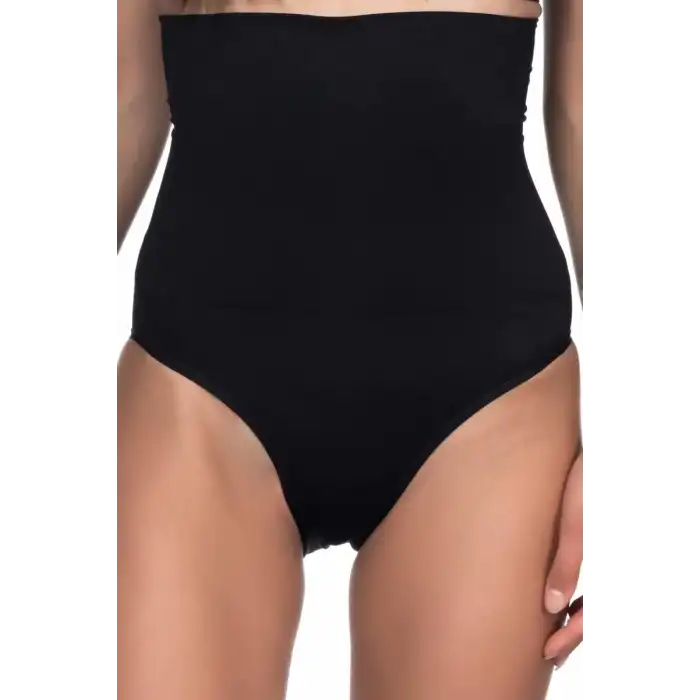Giyim Siyah Yüksek Bel Double Slip Korse