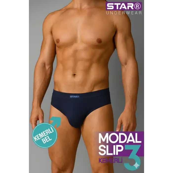 Giyim Star 109 Erkek 3lü Modal Slip