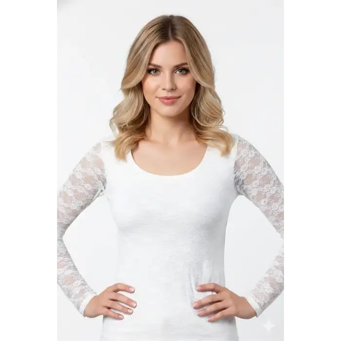 Giyim Tüllü Uzun Kol Body B357