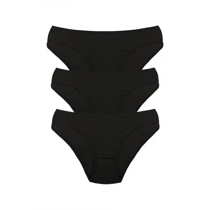 Kadın 3lü Külot Siyah
