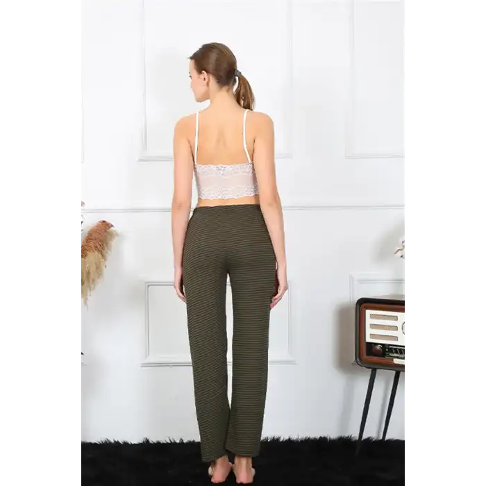 Kadın Pamuklu Alt Pijama Haki