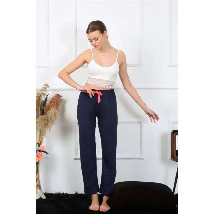 Kadın Pamuklu Alt Pijama Lacivert