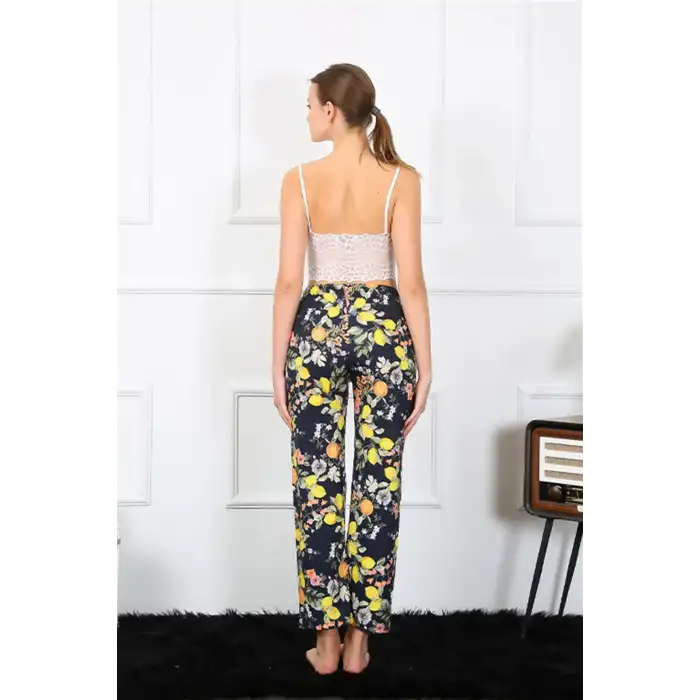 Kadın Pamuklu Alt Pijama Lacivert