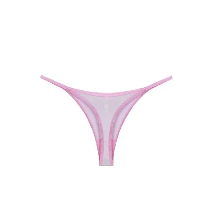 Kadın Pembe Transparan 2li Tanga Slip
