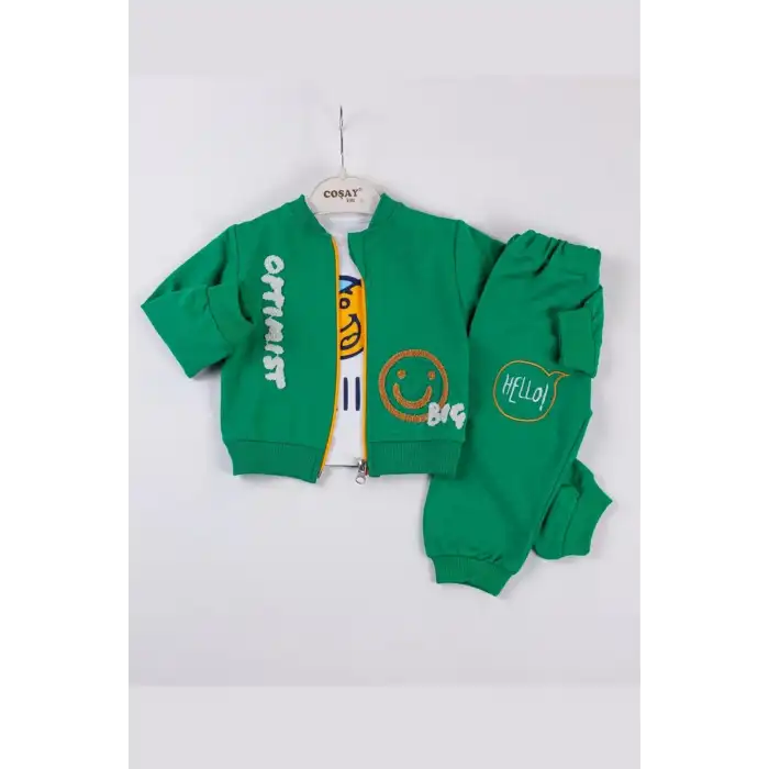 Optimist Nakışlı Erkek Bebek Takım