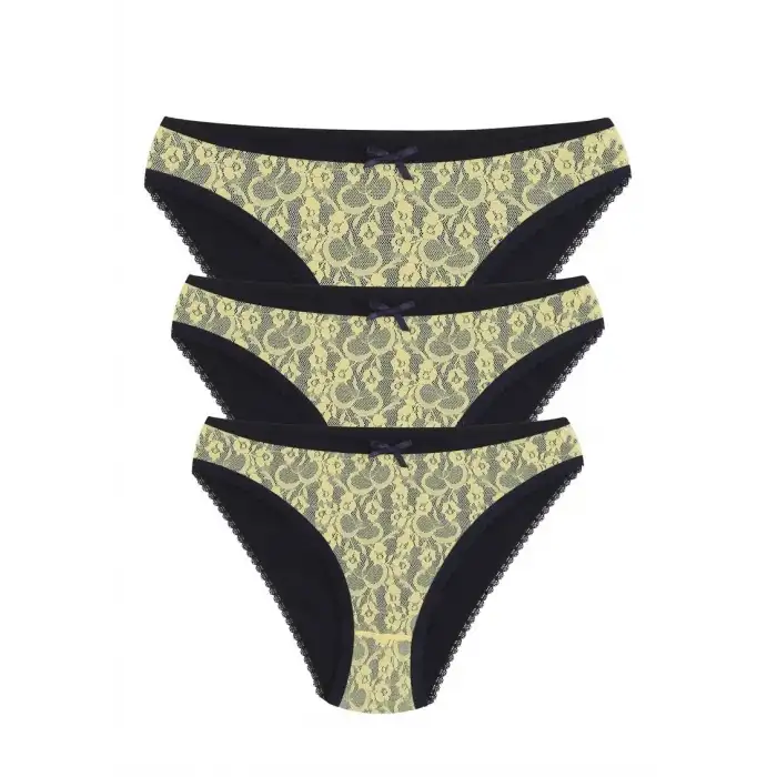 Pamuklu 3lü Külot Lacivert