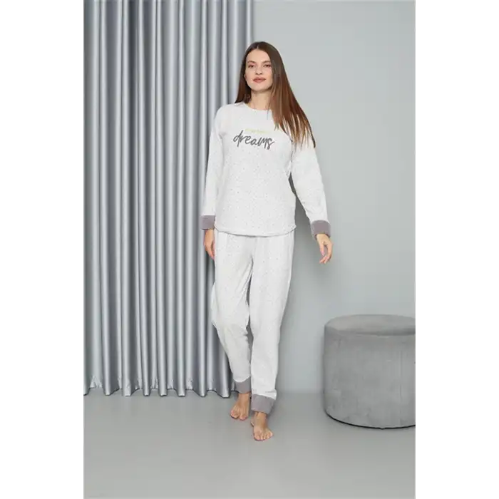 Polar Kadın Pijama Takımı Ekru