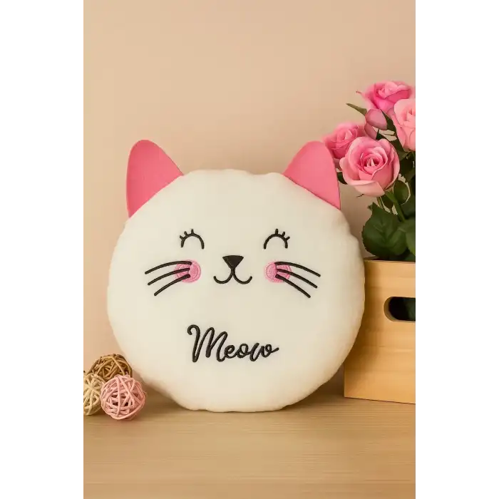 Sevimli Kedi Orta Boy Bebek Çocuk Yastık