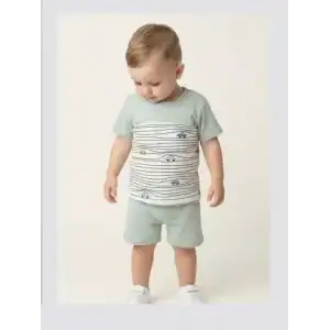1/3 Yaş Araba Baskılı Çocuk Takımı