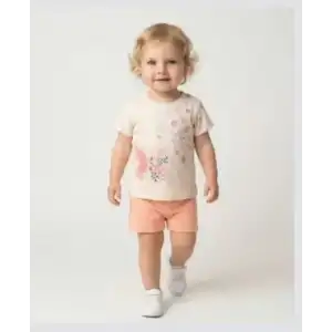 1/3 Yaş Kelebek Baskılı Simli Çocuk Takımı