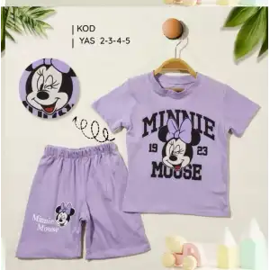 2/5 Yaş Minnie Mouse Baskılı Çocuk Takımı