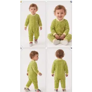 3/12 Ay Kadife Kumaş Bebek Tulumu