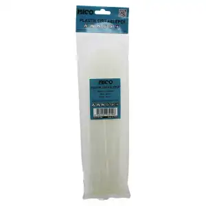 AsilTech 100lü Cırt Kelepçe - Beyaz Renk - Plastik - Kablo Bağı