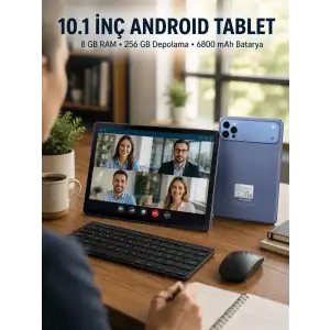 AsilTech 10.1 İnç Android Tablet 8 GB RAM 256 GB Depolama Yeni Nesil