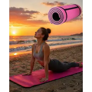 AsilTech 10MM YOGA MATI PEMBE