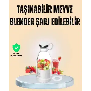 AsilTech 1200mAh Şarjlı, Hafif ve Pratik Taşınabilir Blender
