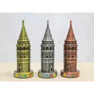 AsilTech 13 cm Metal Galata Kulesi