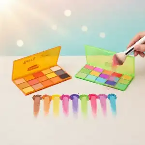 AsilTech 15 Renkli Sedefli Mat Far Paleti - 2li Set