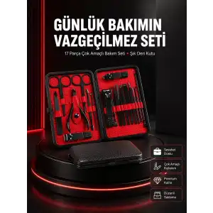 AsilTech 17 Parçalık Profesyonel Manikür Seti – Paslanmaz Çelik Yeni Nesil