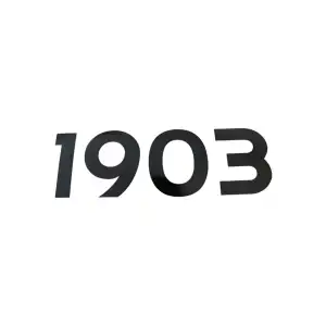 AsilTech 1903 Yazılı Oto Sticker Siyah 20x7cm